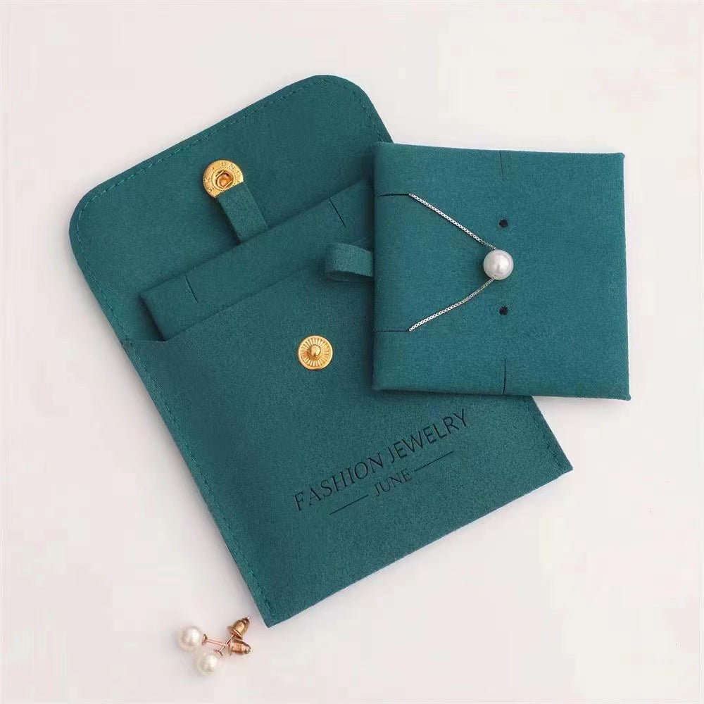 Wholesale bulk antique Luxury 8x8cm small black Suede velvet Microfiber Jewelry Travel pouch Bags Custom Logo organizer