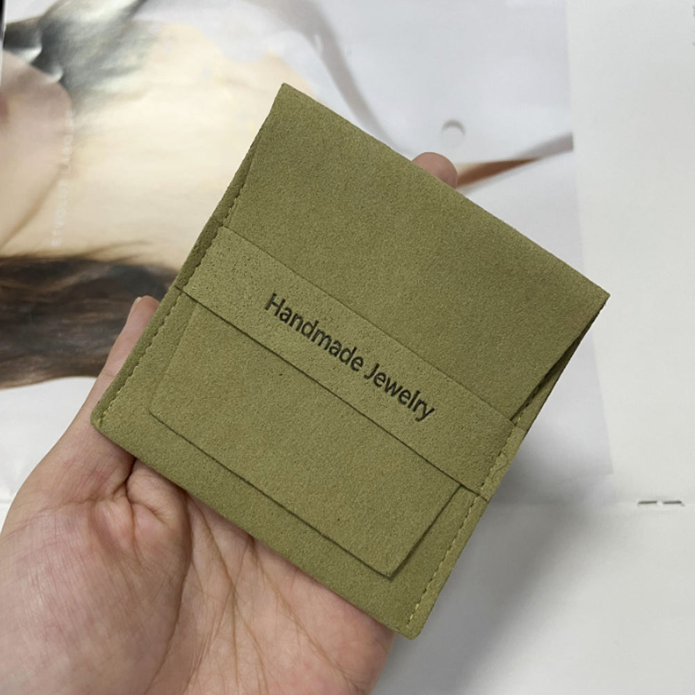 Wholesale bulk antique Luxury 8x8cm small black Suede velvet Microfiber handmade Jewelry Travel pouch Bags Custom Logo organizer