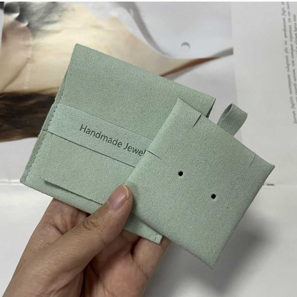 Wholesale bulk antique Luxury 8x8cm small black Suede velvet Microfiber handmade Jewelry Travel pouch Bags Custom Logo organizer