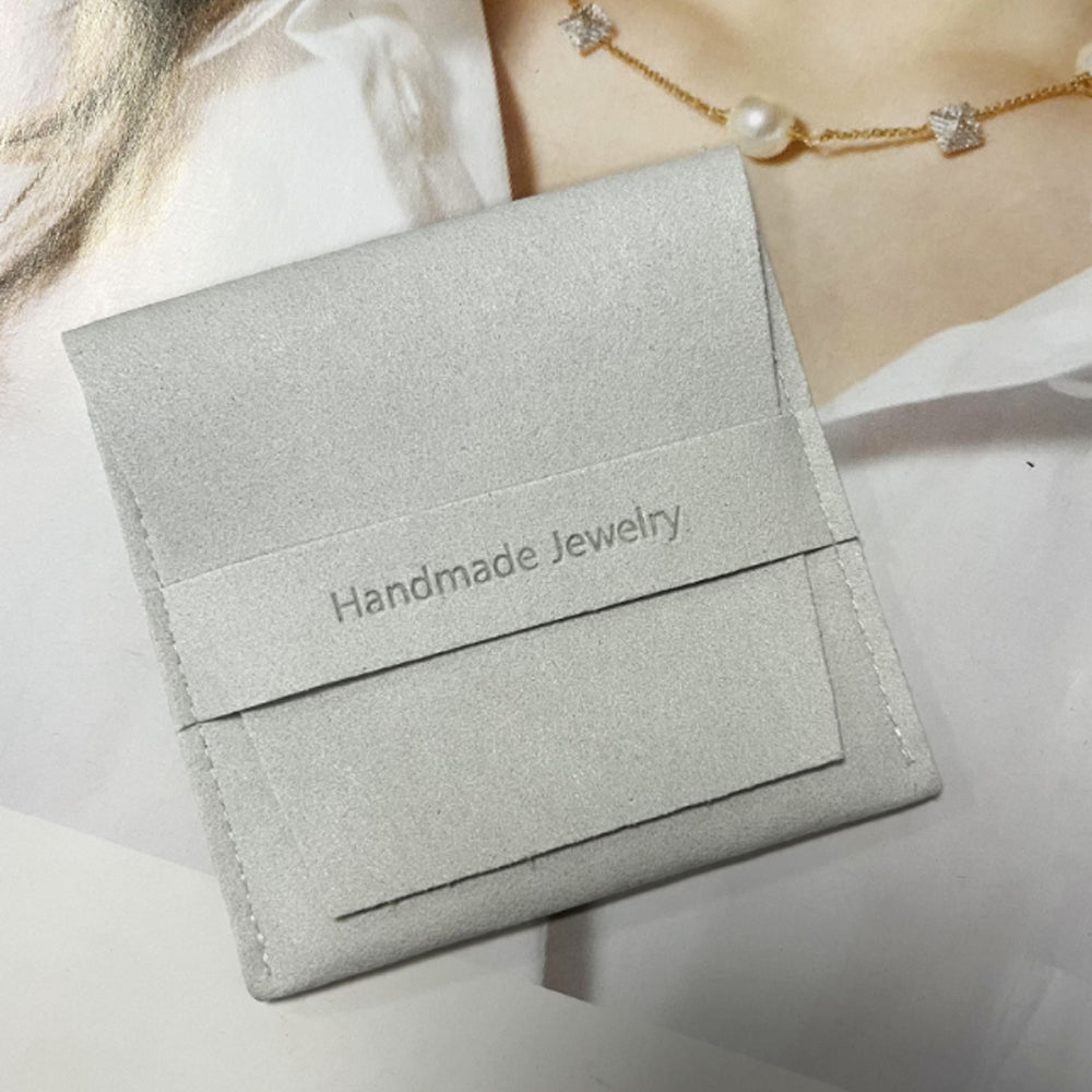 Wholesale bulk antique Luxury 8x8cm small black Suede velvet Microfiber handmade Jewelry Travel pouch Bags Custom Logo organizer