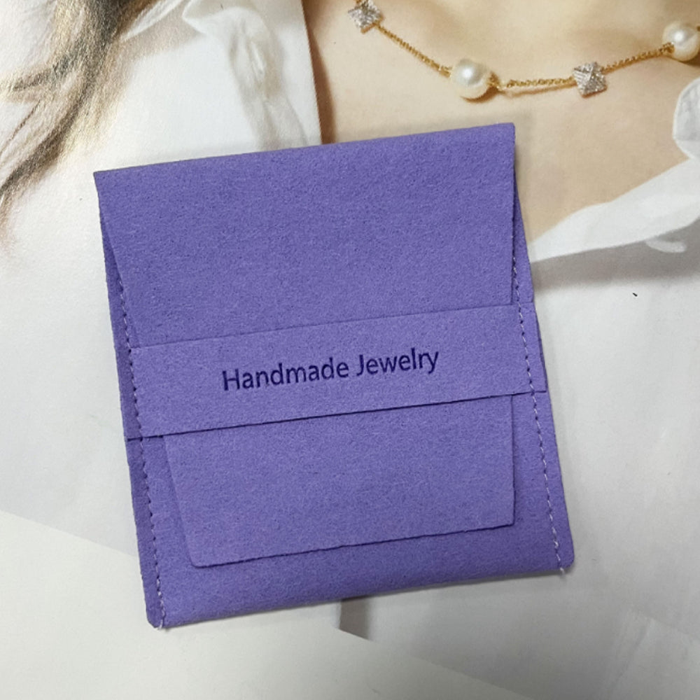 Wholesale bulk antique Luxury 8x8cm small black Suede velvet Microfiber handmade Jewelry Travel pouch Bags Custom Logo organizer