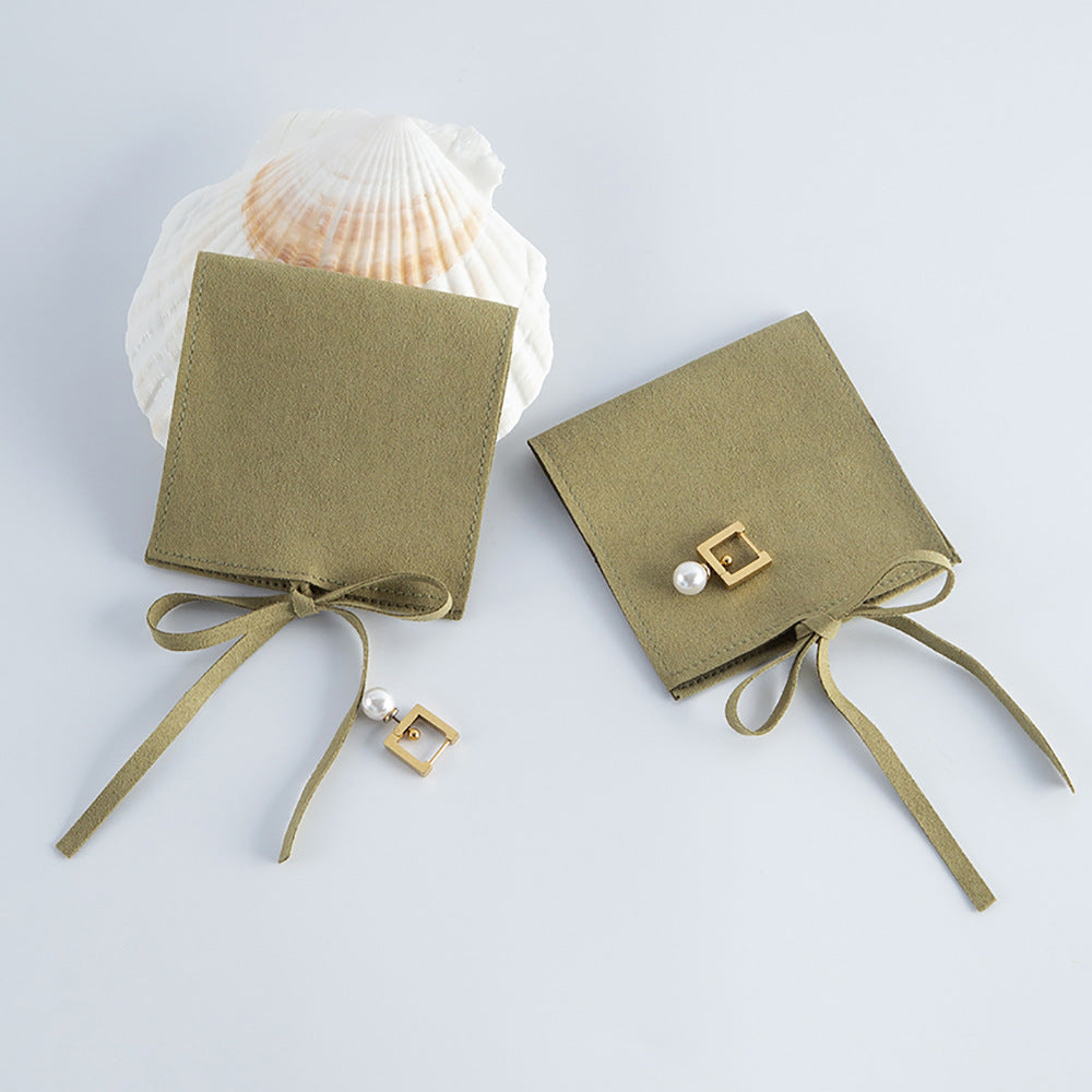 Wholesale bulk antique gift Luxury small 6x8cm black Suede velvet Microfiber Jewelry Travel pouch Bags Custom Logo organizer