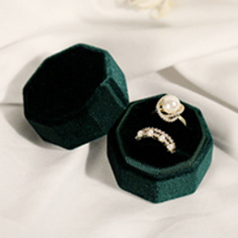 luxury high end creative couple single or double rings box velvet wedding engagement boxes can pack 2 rings for ceremony