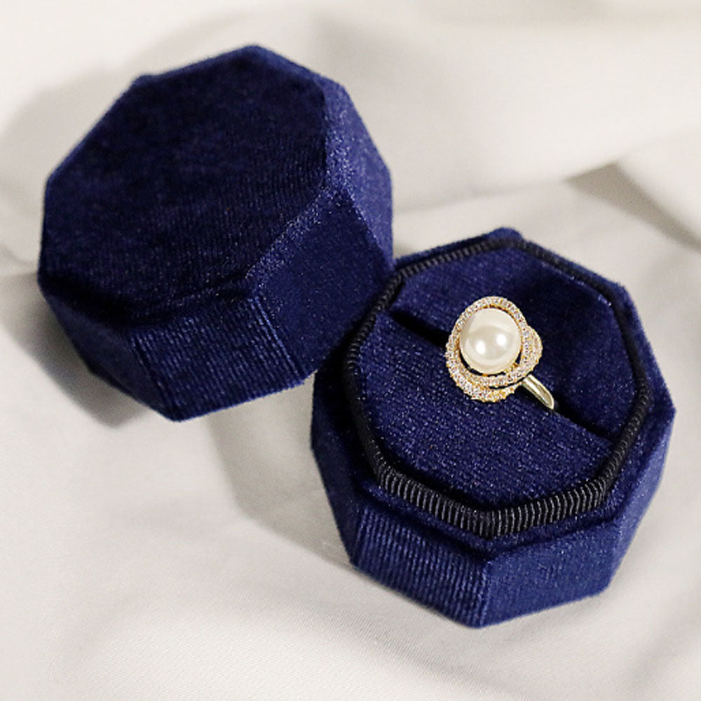 luxury high end creative couple single or double rings box velvet wedding engagement boxes can pack 2 rings for ceremony