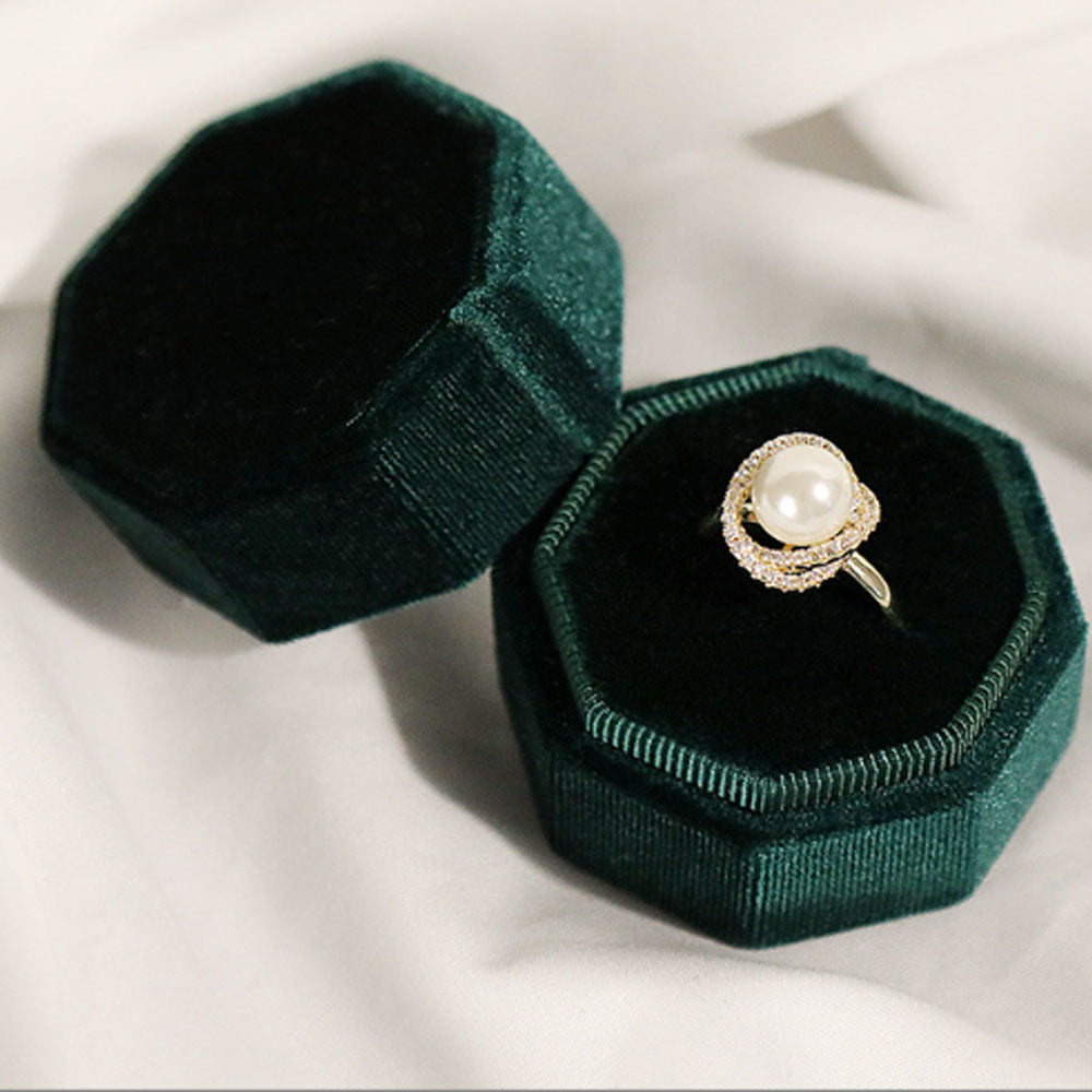 luxury high end creative couple single or double rings box velvet wedding engagement boxes can pack 2 rings for ceremony