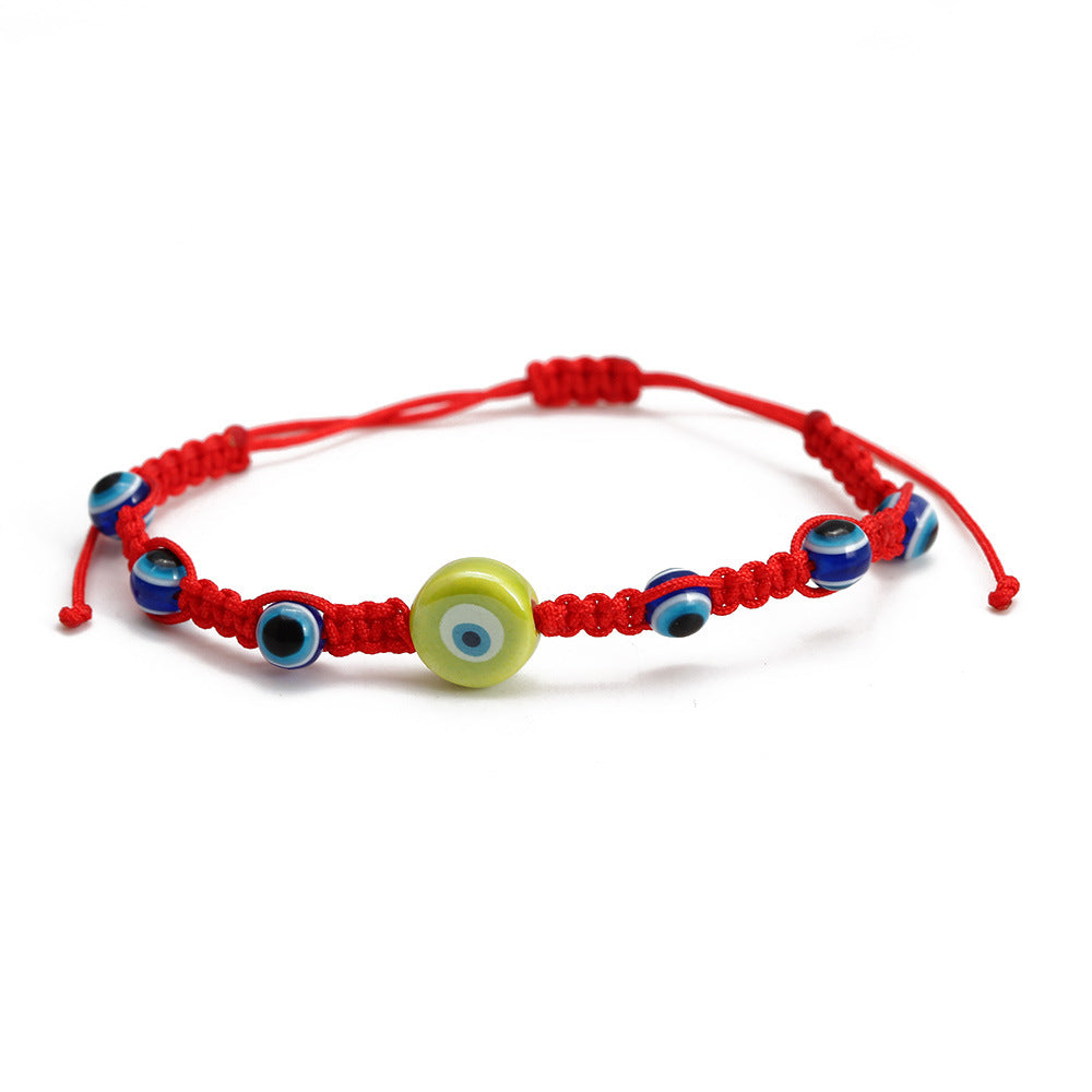 Trendy Summer Boho Bohemian Stackable Red String Eye Charm Good Luck Gift Adjustable Bracelet Jewelry Women