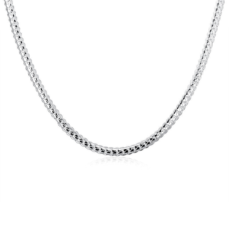 high quality triangle snake side rope chain necklace stainless steel gold plated jewelry men 4 5 7 8mm wide 20 inches 22 inches