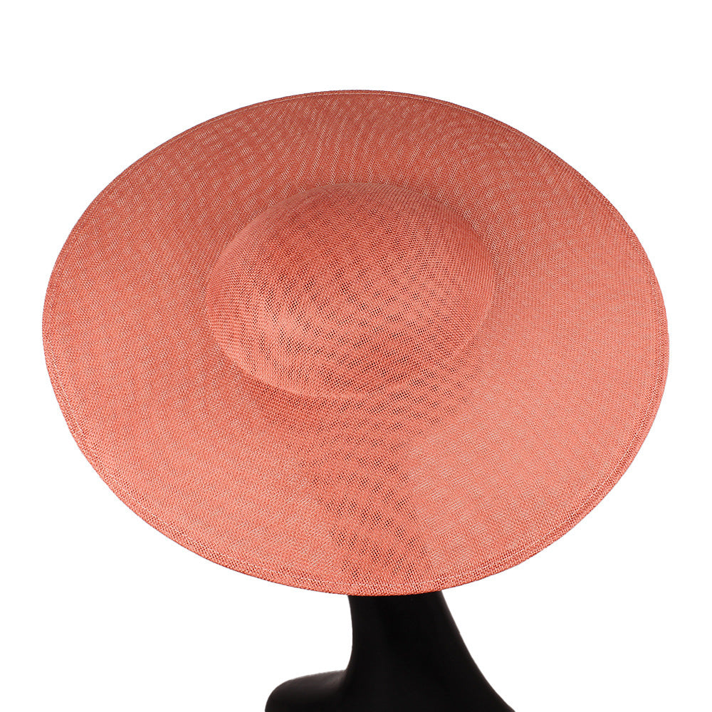 wholesale 40cm extra large blue white beige red church derby fascinator sinamay hat base millinery supplies