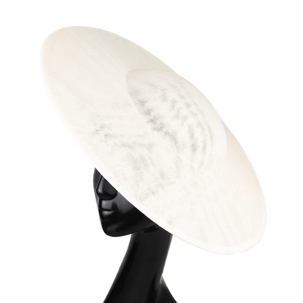 wholesale 40cm extra large blue white beige red church derby fascinator sinamay hat base millinery supplies