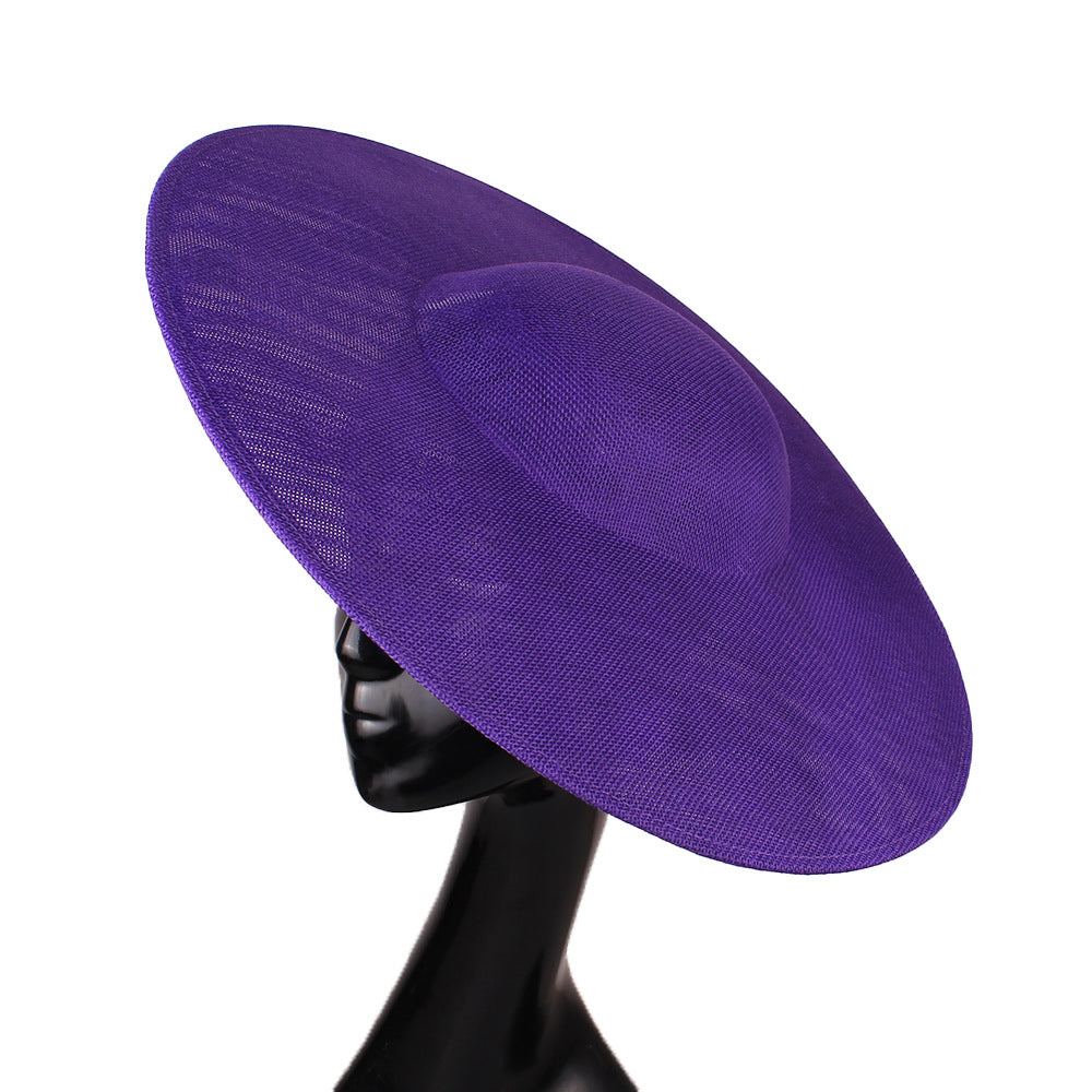 wholesale 40cm extra large blue white beige red church derby fascinator sinamay hat base millinery supplies