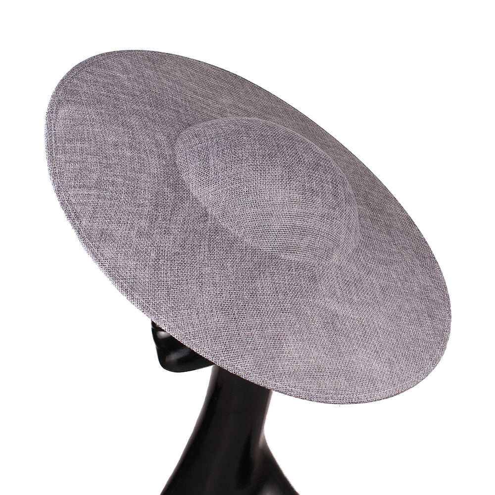 wholesale 40cm extra large blue white beige red church derby fascinator sinamay hat base millinery supplies