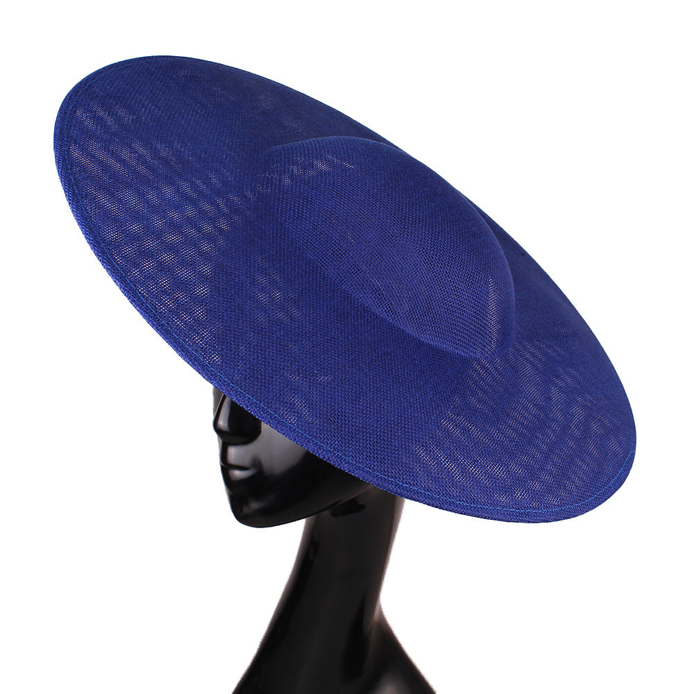 wholesale 40cm extra large blue white beige red church derby fascinator sinamay hat base millinery supplies