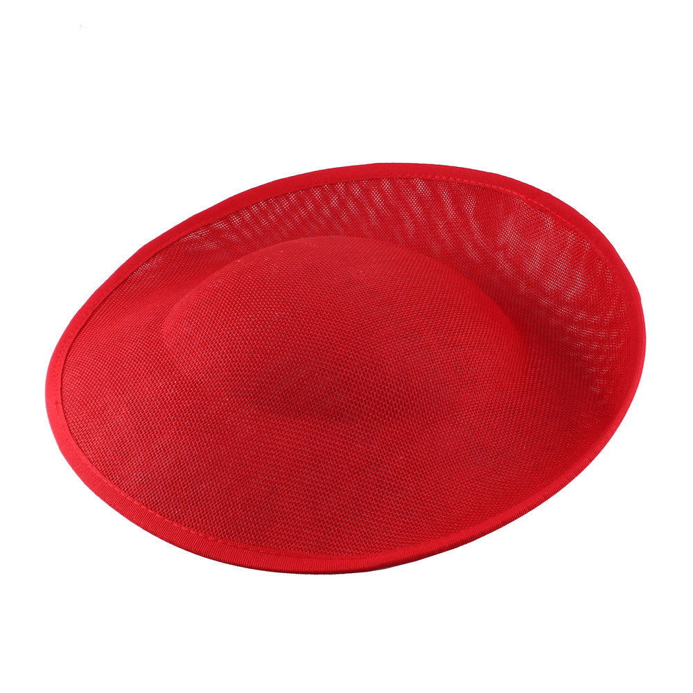 wholesale 30cm extra large blue white beige red church derby fascinator sinamay hat base millinery supplies