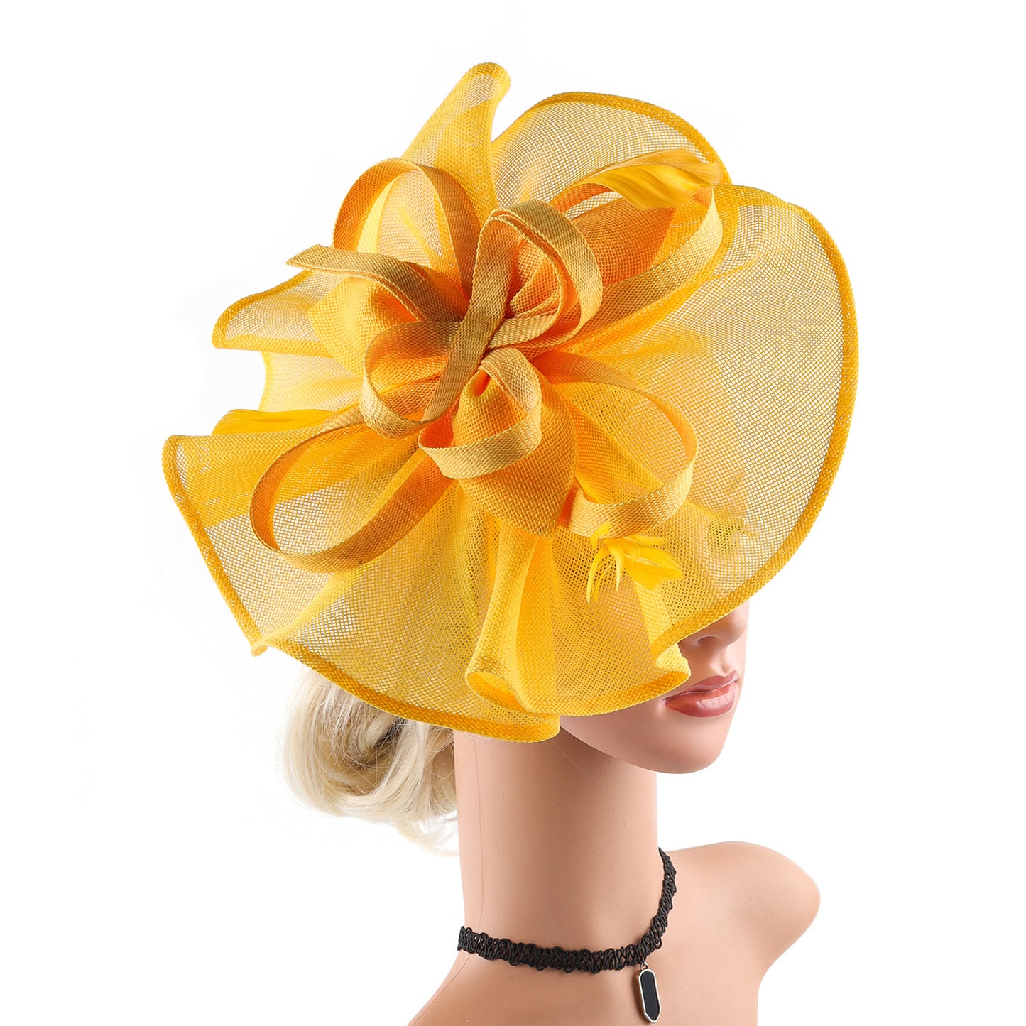 british fuchsia black white pink long hair fascinator kentucky derby hat accessories cocktail evening wedding tea party women