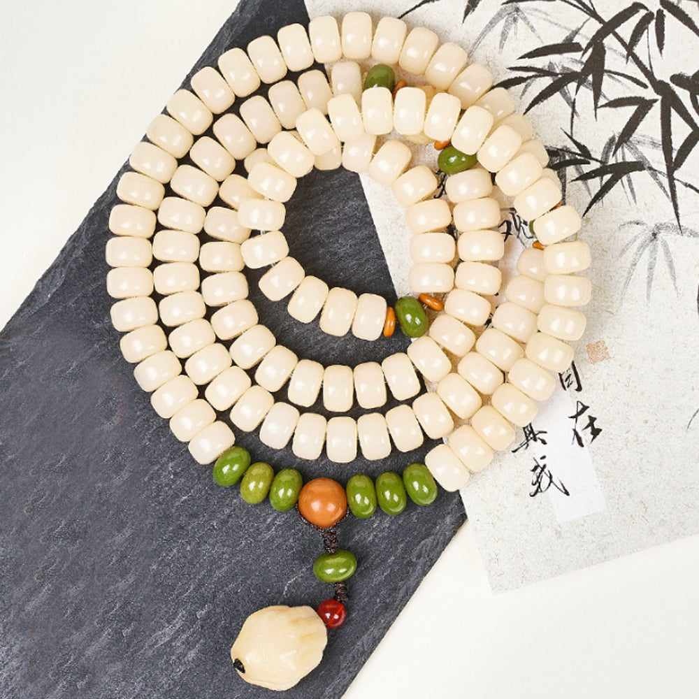 handmade boho 108 genuine bodhi seed beads mala in buddhism for buddhist prayer beads yoga meditations