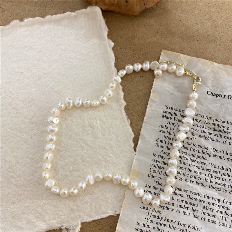 unique genuine dainty small pearl beads beaded chain necklace bracelet set necklaces with gold pendant also available