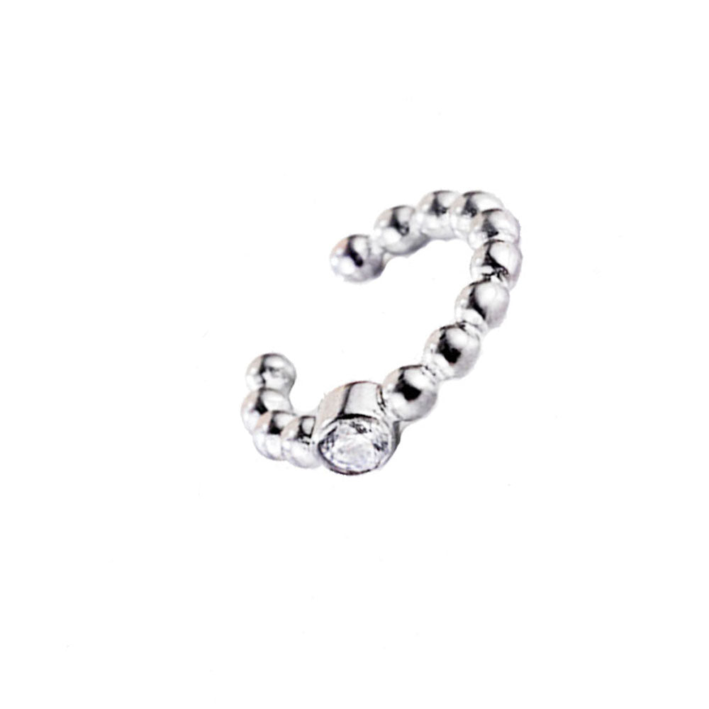 Wholesale Stainless Steel Ear Cartilage Cuffs 18k Gold Plated with Zircon Charm Bead Cuff Earrings Jewelry Earring Supplier