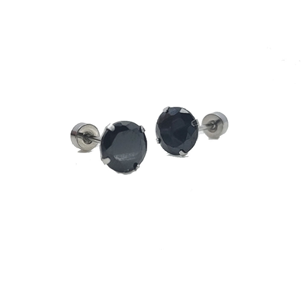 Wholesale minimalism fashion trendy korean style zircon crystal stud earrings screw on back for girls women sleeping showering