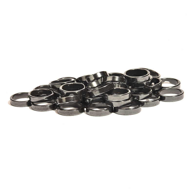 black magnetic hematite health ring natural black hematite finger rings magnet jewelry for men and women
