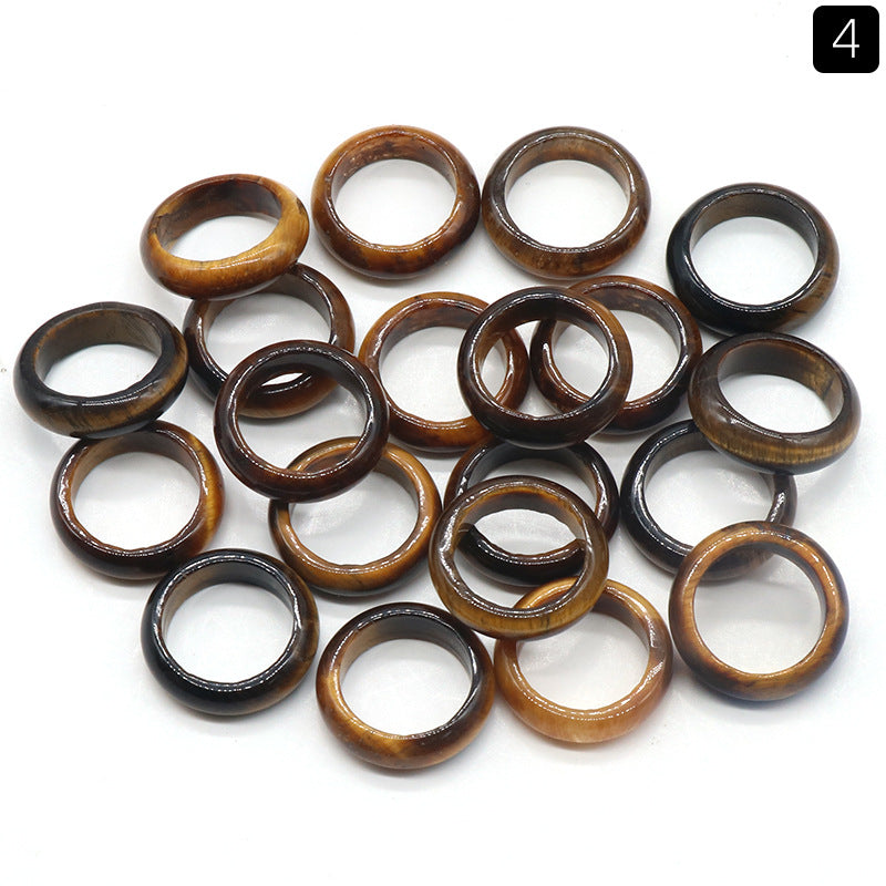 antique natural raw pink rose quartz tiger eye crystal black stone finger ring jewelry random sizes women rings jewelry bulk