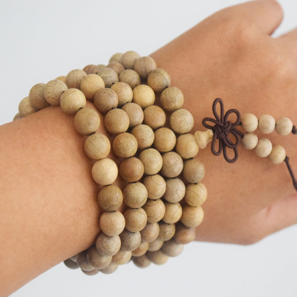 Unisex Natural Wood Meditation Rosary Wenge108 mala prayer beads Buddhist wooden bead Necklace Bracelet men women jewelry