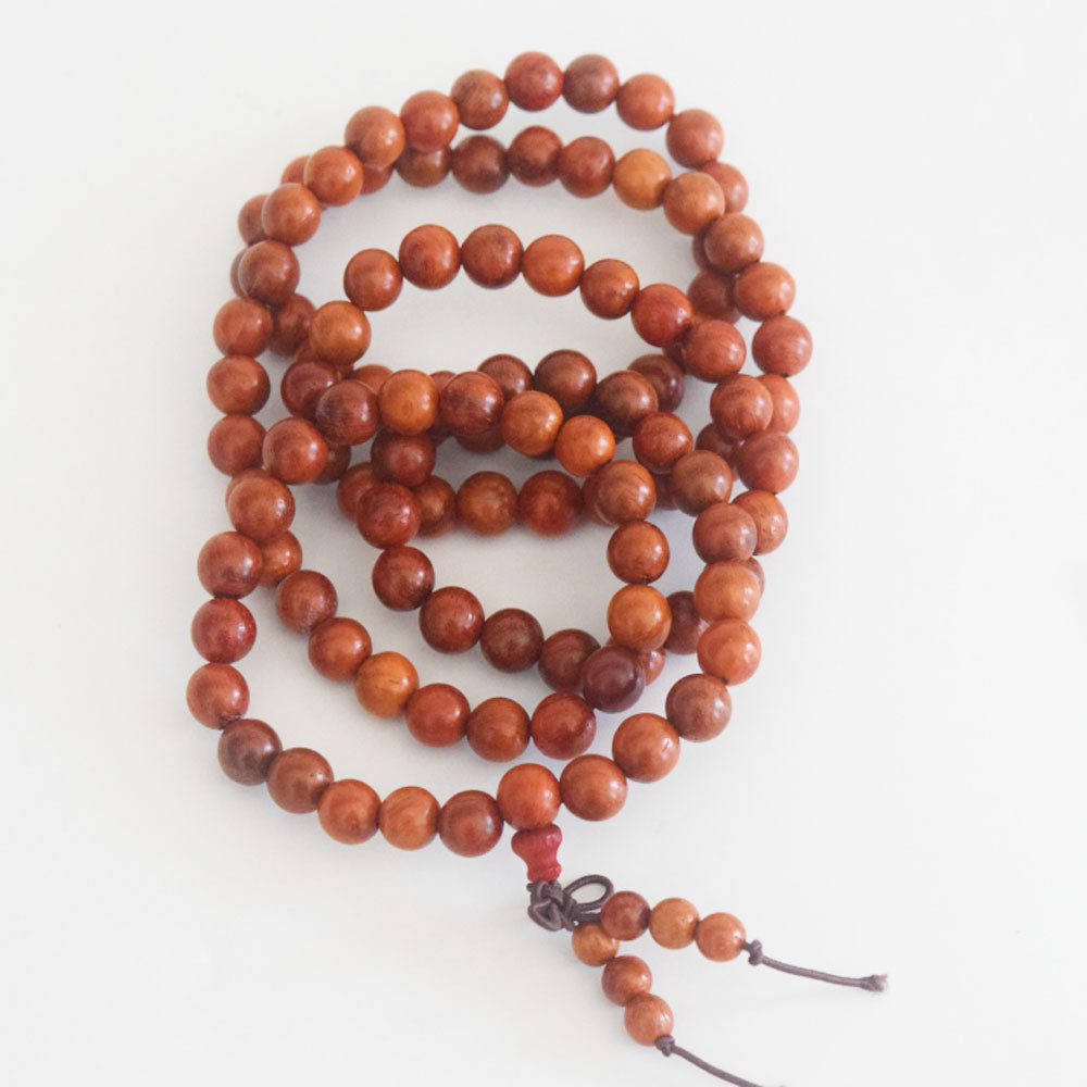 Unisex Natural Wood Meditation Rosary Wenge108 mala prayer beads Buddhist wooden bead Necklace Bracelet men women jewelry