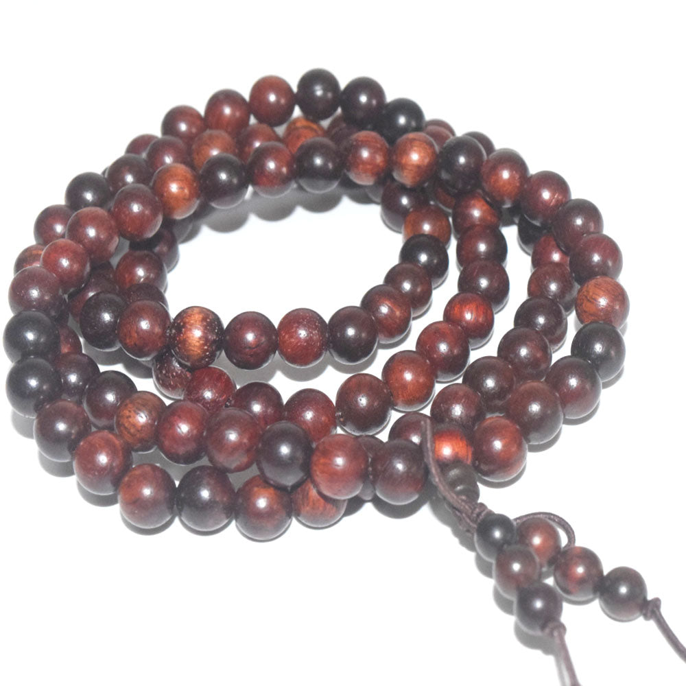 Unisex Natural Wood Meditation Rosary Wenge108 mala prayer beads Buddhist wooden bead Necklace Bracelet men women jewelry