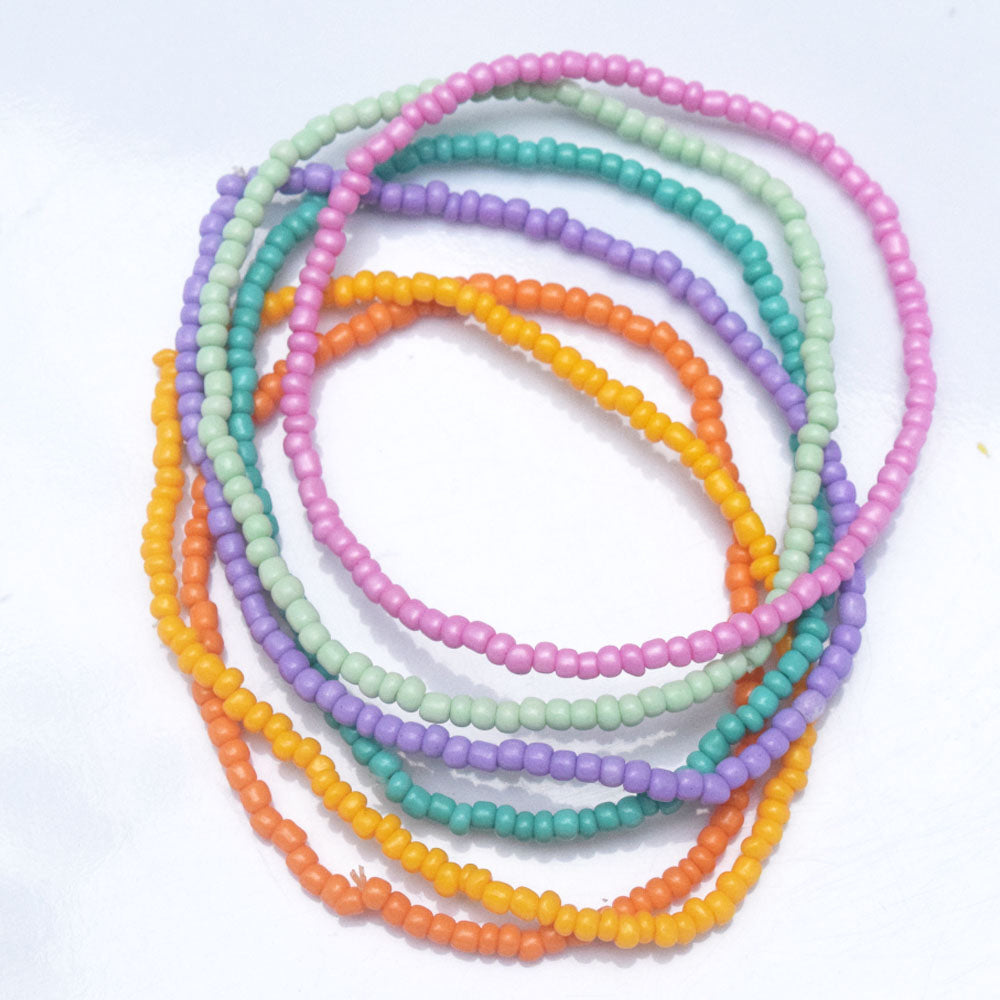 boho nepal Chinese glass seed rice beads beaded bohemian elastic cord stretchy with metal charms bracelet set jewelry bracelets