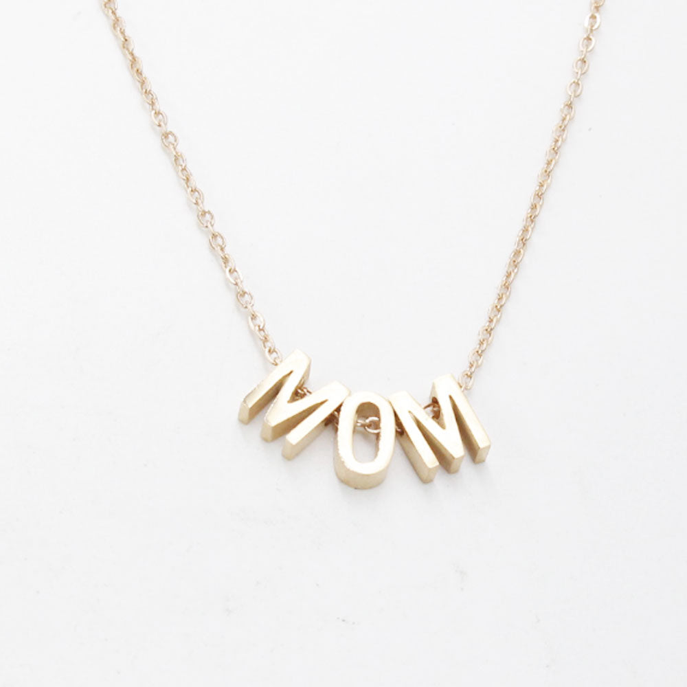silver gold and rose gold Stainless steel mother's days mom girl sublimation chain alphabet necklace jewelry