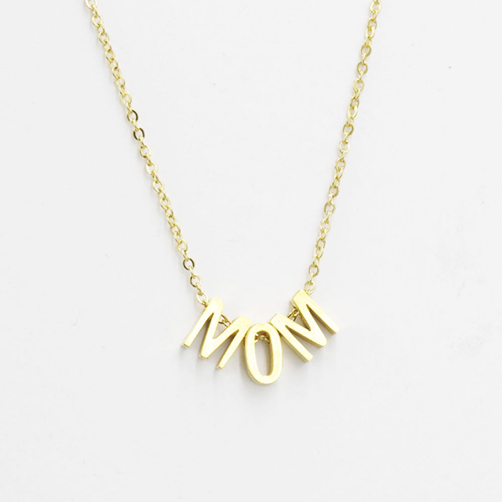 silver gold and rose gold Stainless steel mother's days mom girl sublimation chain alphabet necklace jewelry