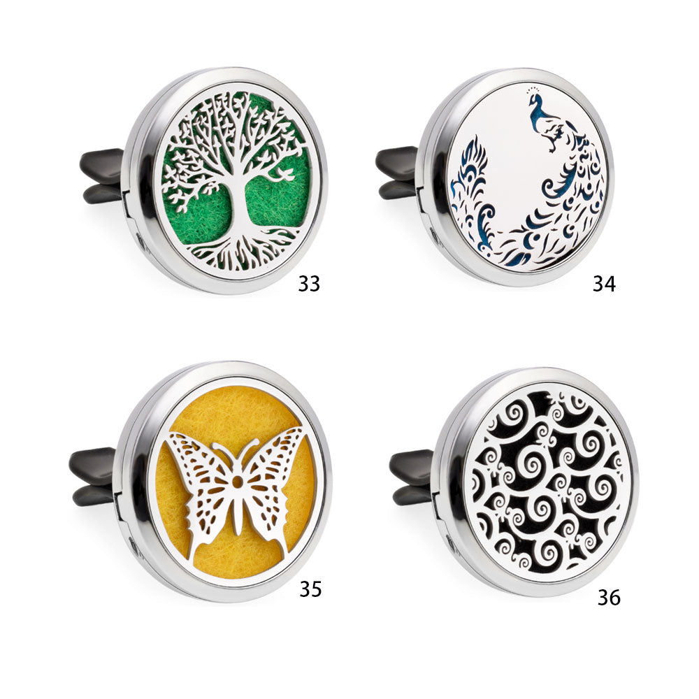 fashion cheap elegant cute butterfly dragonfly tree of life cat portable alloy car essential oil locket universal aroma diffuser