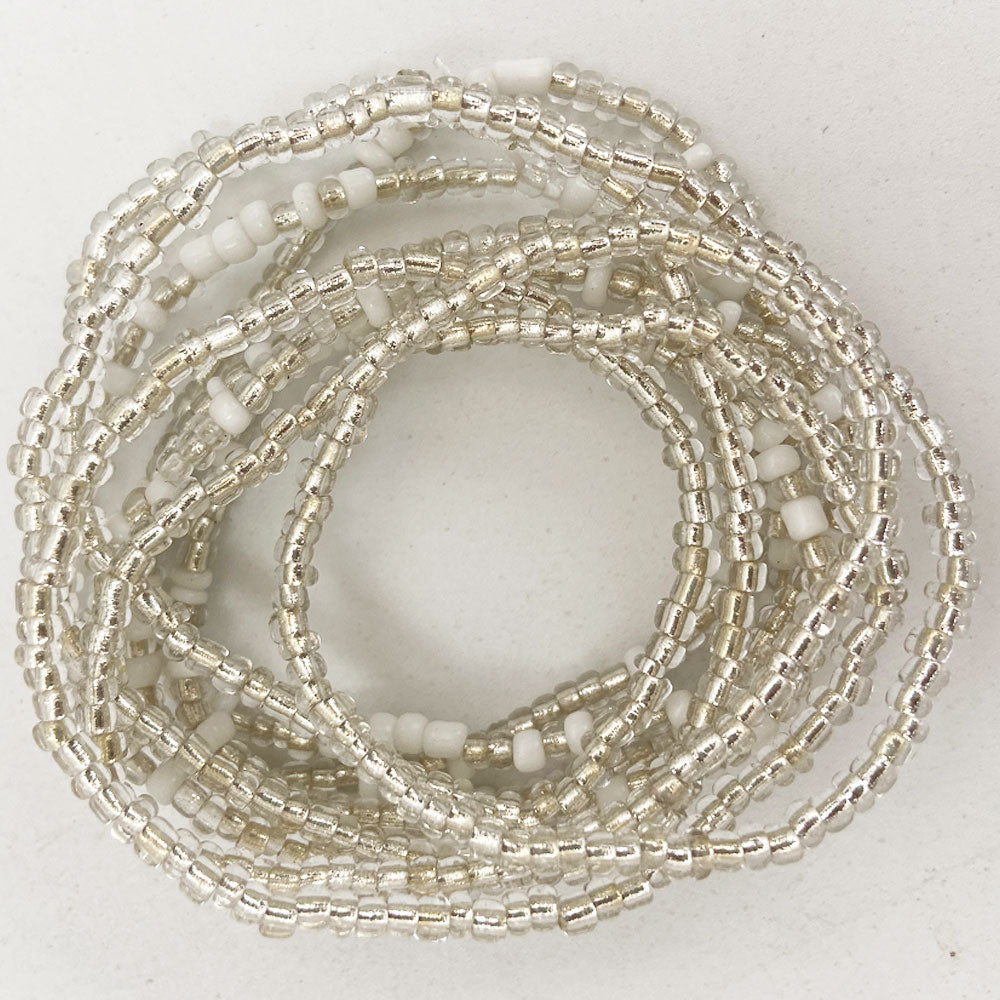 wholesale Women Cheap african sexy glass seed waist beads belly chain weight loss body jewelry elastic cord 80CM 2pcs a pack