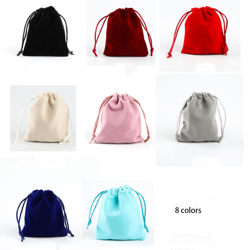 small jewelry velvet drawstring bags packing velvet pouch for jewelry custom logo available