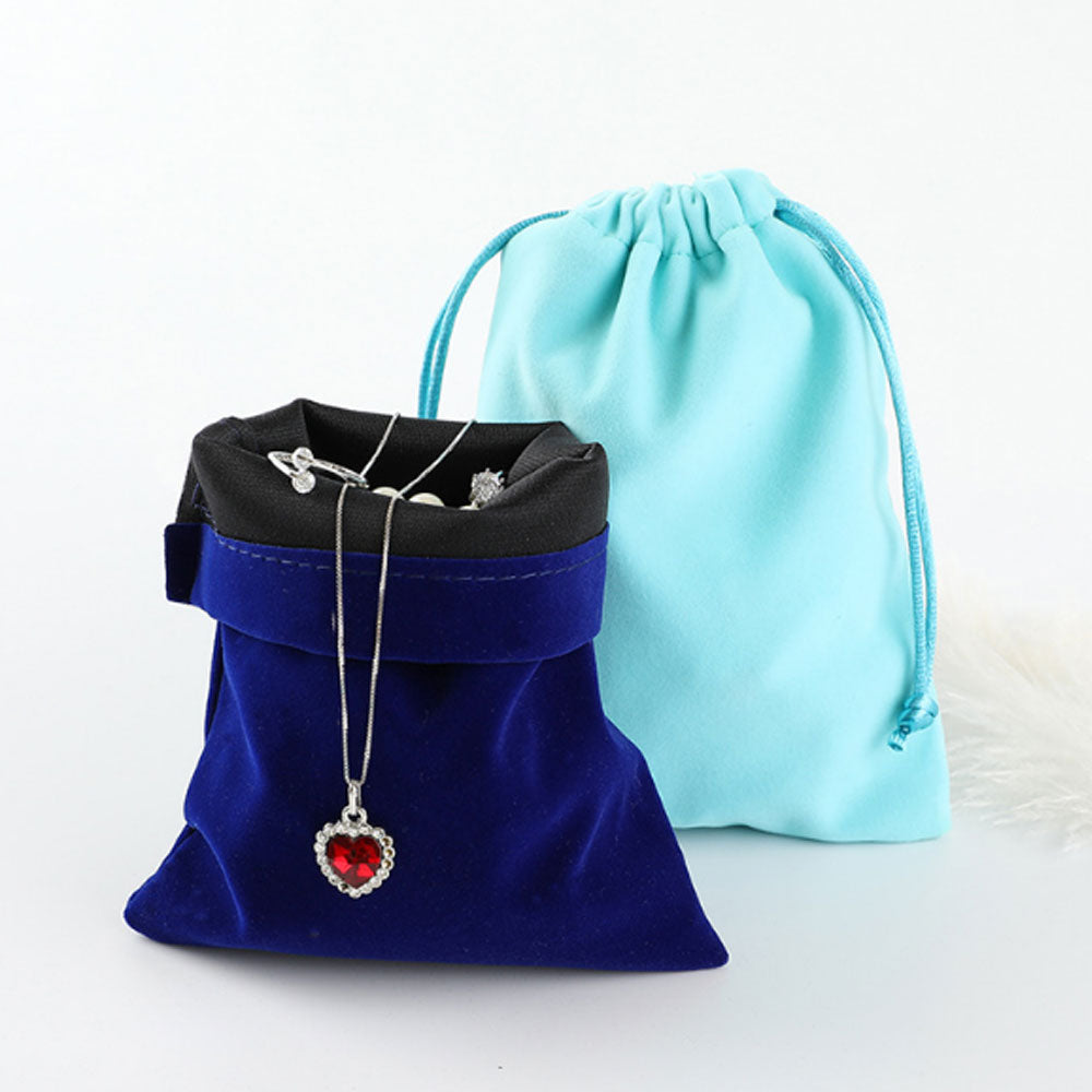 small jewelry velvet drawstring bags packing velvet pouch for jewelry custom logo available