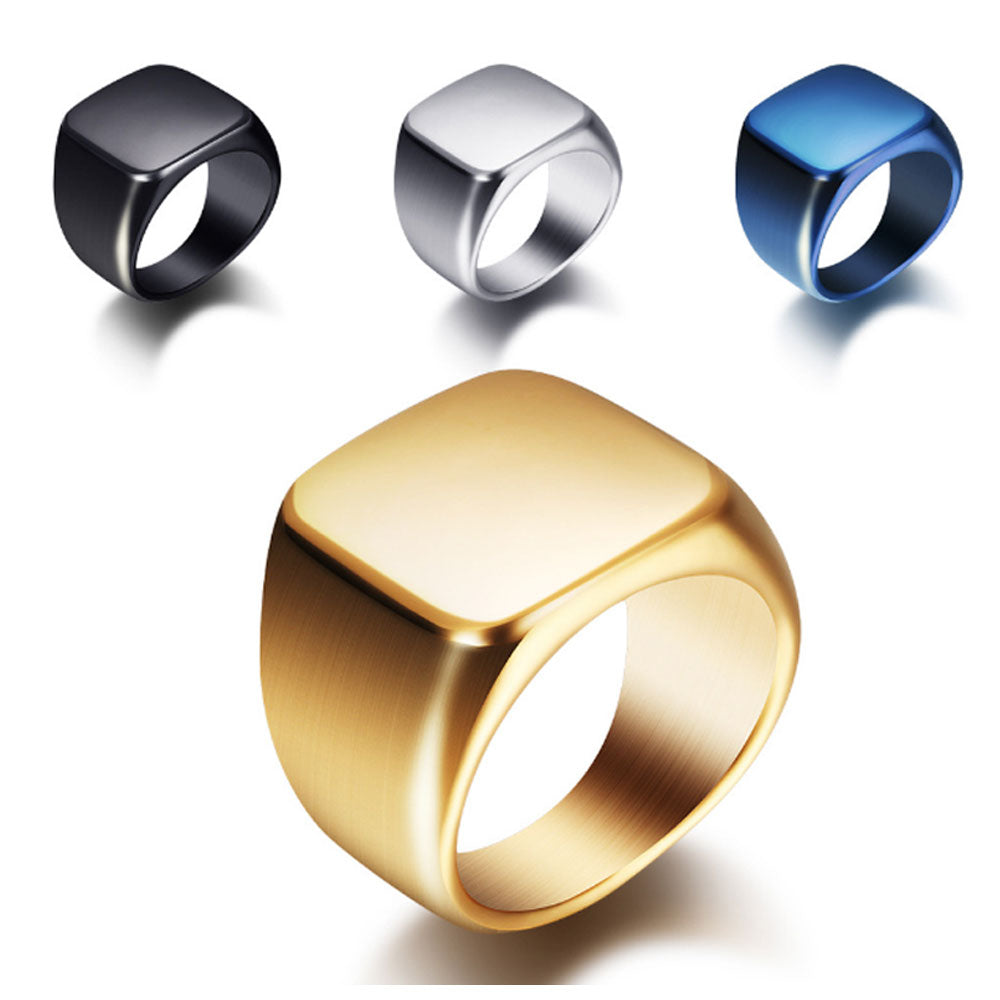 fashion men stainless steel blanks singet finger ring jewelry for women and Men