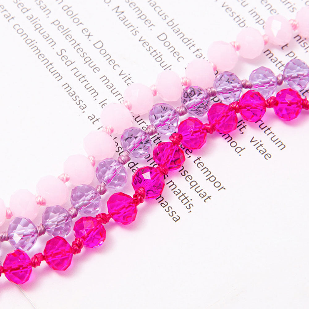 60 inches crystal bead beaded layered necklace women tropical bohemian