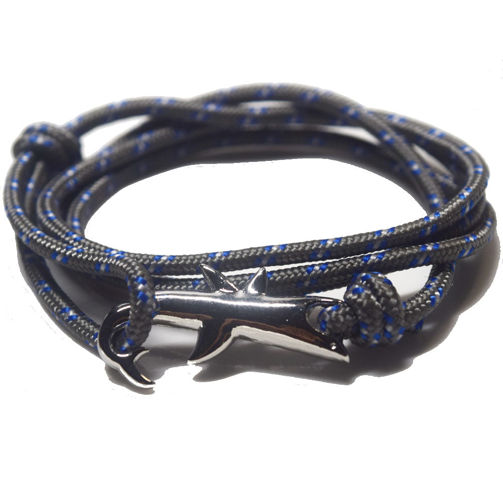Hope Inspiration Nylon cord Shark charm bracelet handmade beach fashion jewelry Double Layers