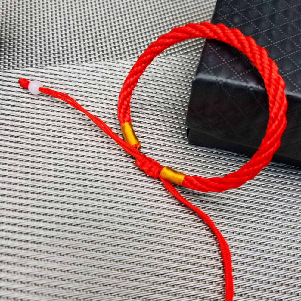 handmade Women Adjustable Lucky red black brown Rope thread string cord braided woven bracelet jewelry