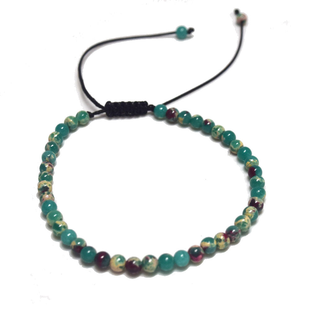 handmade fashion adjustable rich natural stone beads beaded 4mm stackable women and men hand bracelet jewelry bracelets