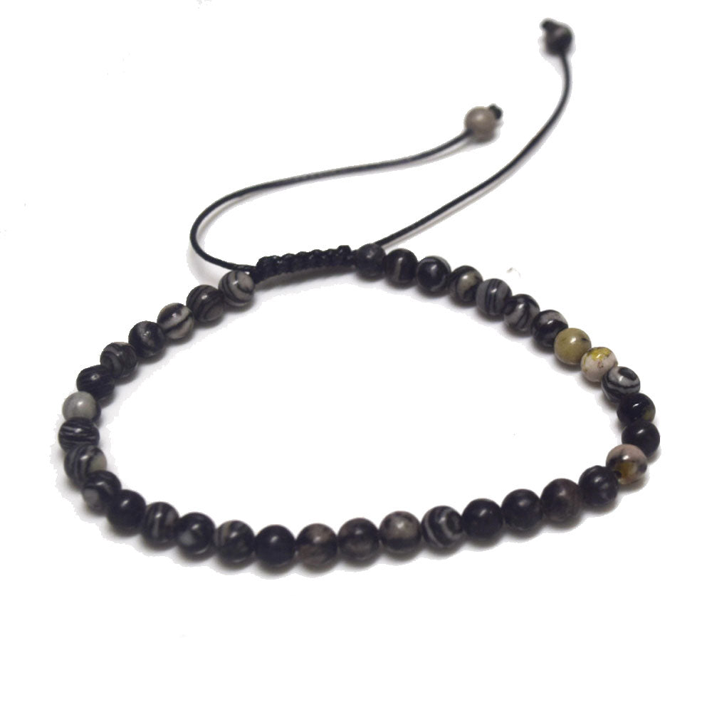 handmade fashion adjustable rich natural stone beads beaded 4mm stackable women and men hand bracelet jewelry bracelets