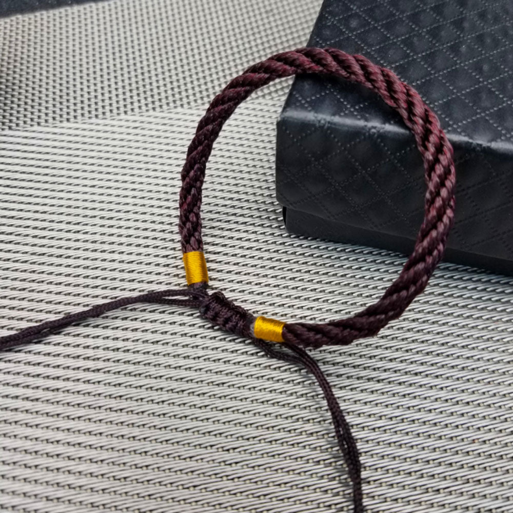 handmade Women Adjustable Lucky red black brown Rope thread string cord braided woven bracelet jewelry