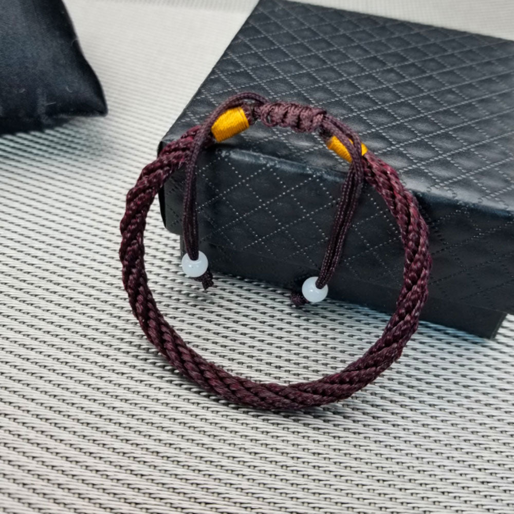 handmade Women Adjustable Lucky red black brown Rope thread string cord braided woven bracelet jewelry