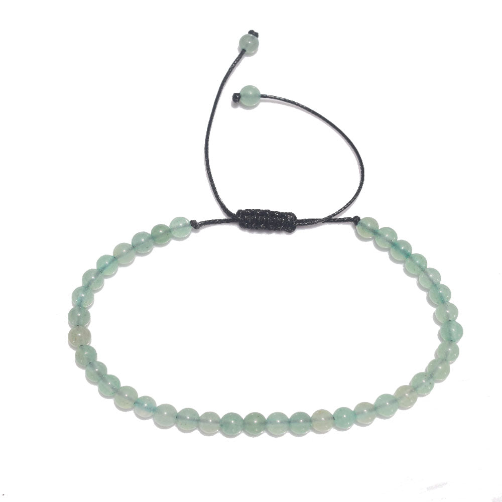 handmade fashion adjustable rich natural stone beads beaded 4mm stackable women and men hand bracelet jewelry bracelets