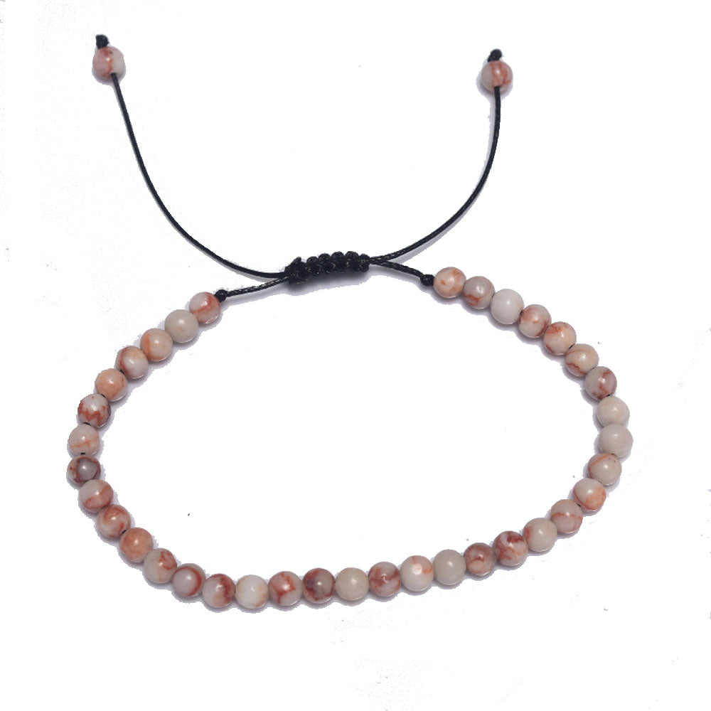 handmade fashion adjustable rich natural stone beads beaded 4mm stackable women and men hand bracelet jewelry bracelets