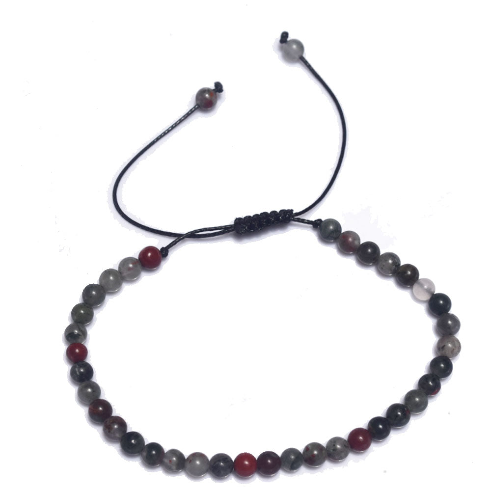 handmade fashion adjustable rich natural stone beads beaded 4mm stackable women and men hand bracelet jewelry bracelets