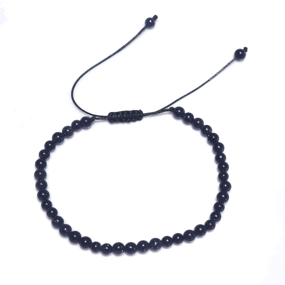 handmade fashion adjustable rich natural stone beads beaded 4mm stackable women and men hand bracelet jewelry bracelets