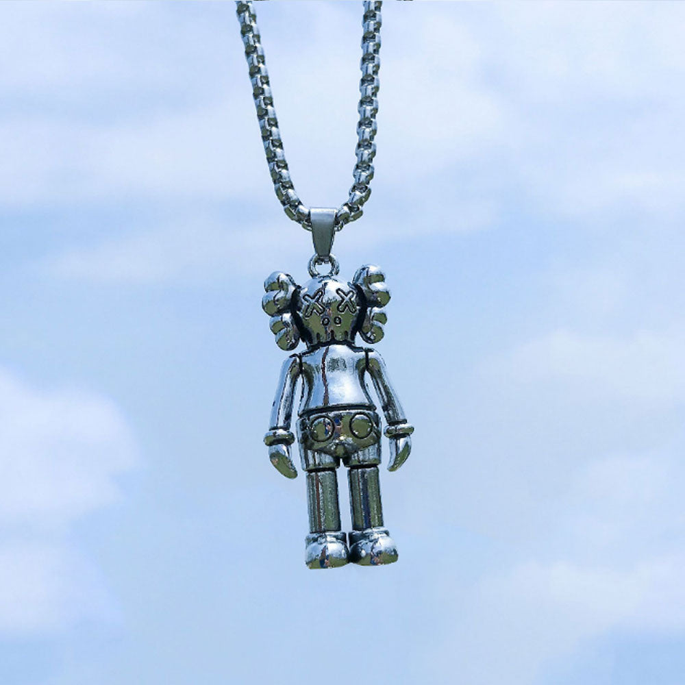 goth brass alloy angle wing gun robert cross dollar tree of life charm pendant necklace stainless steel chain jewelry