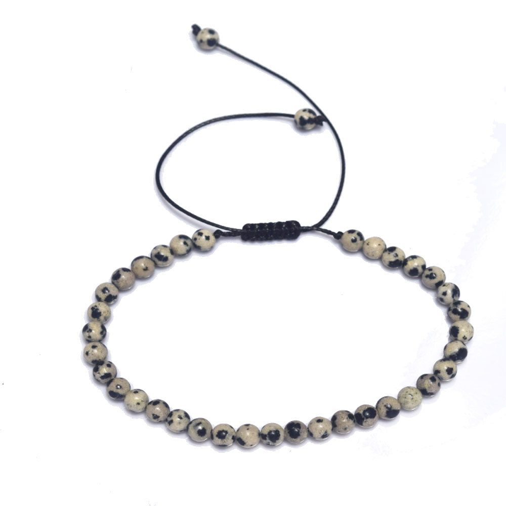 handmade fashion adjustable rich natural stone beads beaded 4mm stackable women and men hand bracelet jewelry bracelets