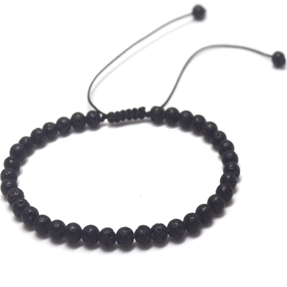 handmade fashion adjustable rich natural stone beads beaded 4mm stackable women and men hand bracelet jewelry bracelets