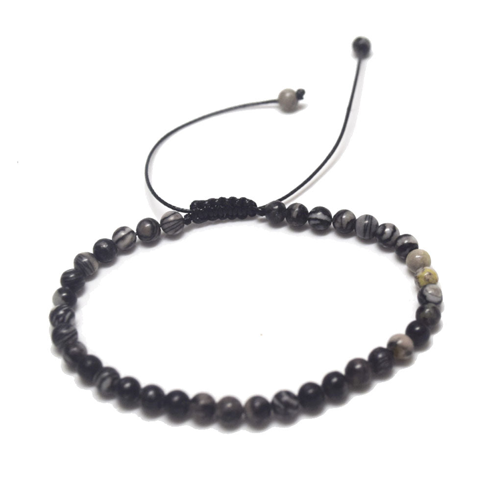 handmade fashion adjustable rich natural stone beads beaded 4mm stackable women and men hand bracelet jewelry bracelets